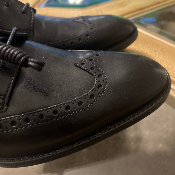 NWOB Clarks Wingtip Full Brogue Black Leather Oxford Men Shoes 11.5M - Picture 9 of 15